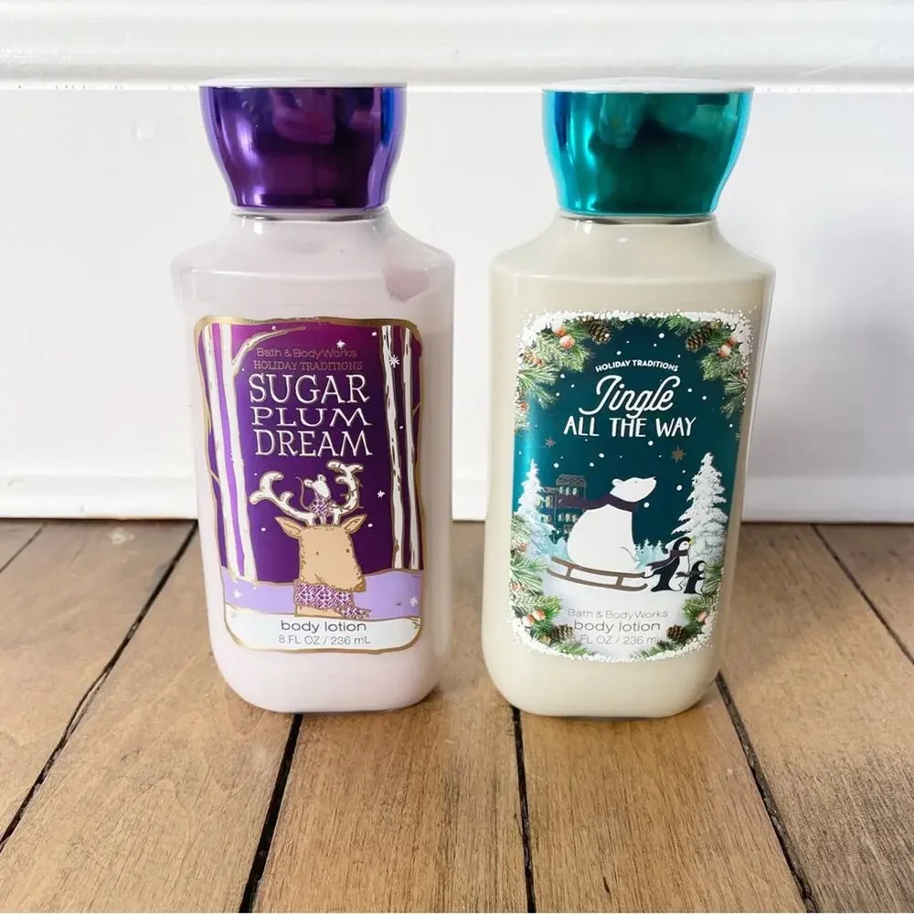 Bath & Body Works Discontinued 8oz Lotion Jingle All The Way / Sugar Plum Dream